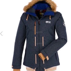 Picture Friends Line Cooler Ski Snow Jacket Denim M recycled materials